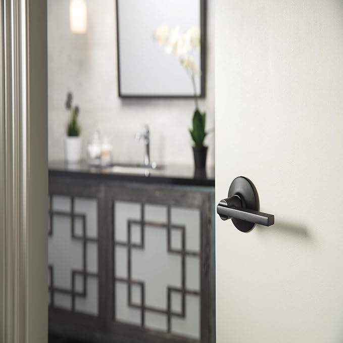 Schlage F170 LAT 622 Latitude Single Dummy Door Lever, Matte Black