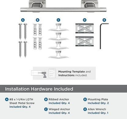 Amerock Bronx Chrome 9 inch (229mm) Towel Bar, BH2661626