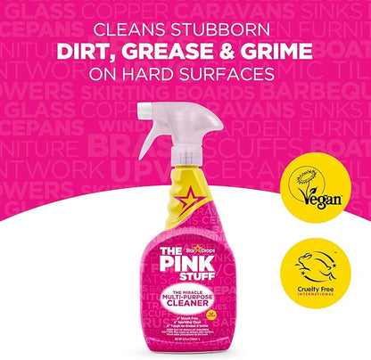 Stardrops The Pink Stuff Miracle Multi-Purpose Cleaner – Removes Grease, Grime, and Stains on Kitchens, Bathrooms, Floors, and More, 25 fl Oz