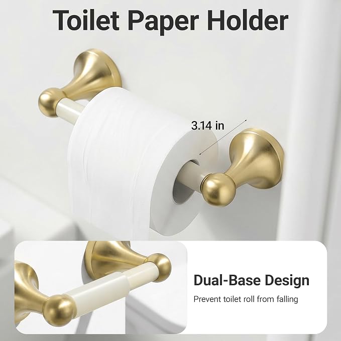 24-Inch Wall Mounted Towel Racks for Bathroom, 4-Piece Towel Bar Set | Rust-Resistant SUS 304 Stainless Steel, 4-Piece Towel Bar Set, Space-Saving Design, Easy Mount for Bath Towel Storage Home