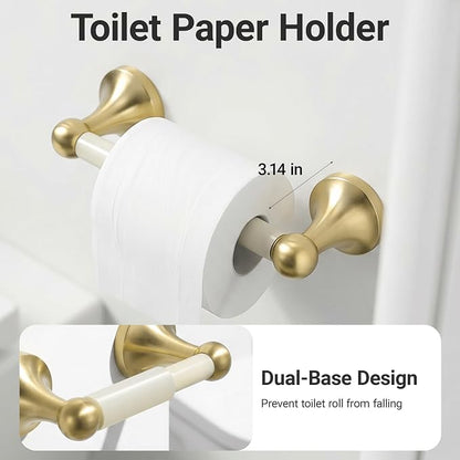 24-Inch Wall Mounted Towel Racks for Bathroom, 4-Piece Towel Bar Set | Rust-Resistant SUS 304 Stainless Steel, 4-Piece Towel Bar Set, Space-Saving Design, Easy Mount for Bath Towel Storage Home
