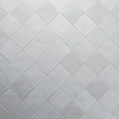 M S International Renzo Sky Glossy Ceramic Square Wall Tile for Bathroom, Kitchen Backsplash, Accent, and Shower - Sample