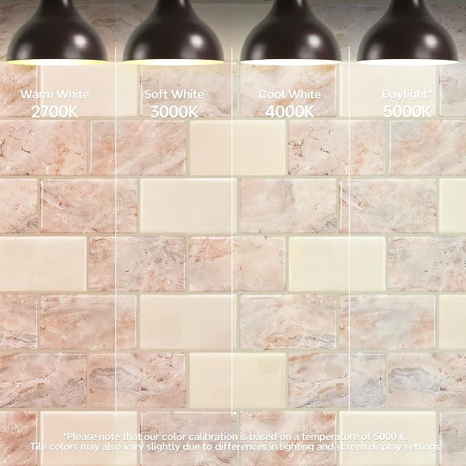 STICKGOO Subway Tile Peel and Stick Backsplash, Thicker Design 12" x 12" Stick on Backsplash Tiles for Kitchen, Bathroom, Wall Tile (10 Sheets, Brown Marble Look)