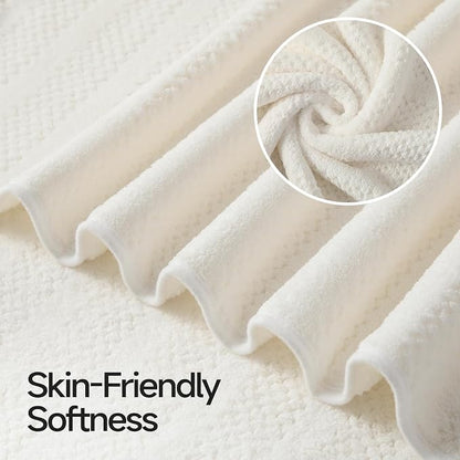 ecolook Microfiber Bath Towels Set of 2, 31 x 63 Inch Extra Large Bath Towel Set, Super Soft & Highly Absorbent, Quick Dry Lightweight Towels for Bathroom, Gym, Spa, Pool & Travel, Beige