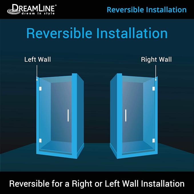 DreamLine Unidoor 23 in. W x 72 in. H Frameless Hinged Shower Door in Chrome, SHDR-20237210F-01