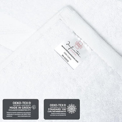 Infinitee Xclusives White Hand Towels for Bathroom - Set of 6 (16x28 inches) 600 GSM, 100% Cotton Ultra Soft, Quick Drying, Hotel Quality Hand Towel Set (Brilliant White, Hand Towels)