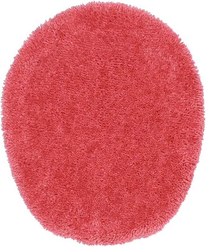 Garland Rug Traditional Nylon Washable Pink Hibiscus 3 Piece Set - Lid, Contour, Bath Rug - Soft, Absorbent, and Stylish for Your Bathroom