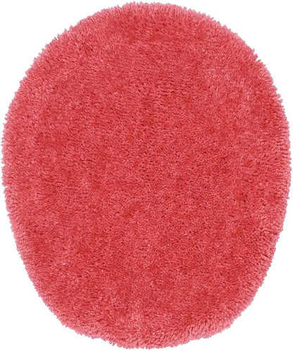 Garland Rug Traditional Nylon Washable Pink Hibiscus 3 Piece Set - Lid, Contour, Bath Rug - Soft, Absorbent, and Stylish for Your Bathroom