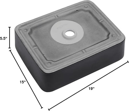 Bathroom Vessel Sink Ceramic Art Basin Above Counter White and Black | 19"x15" Rectangular Bathroom Sink Porcelain Vessel Vanity Sink