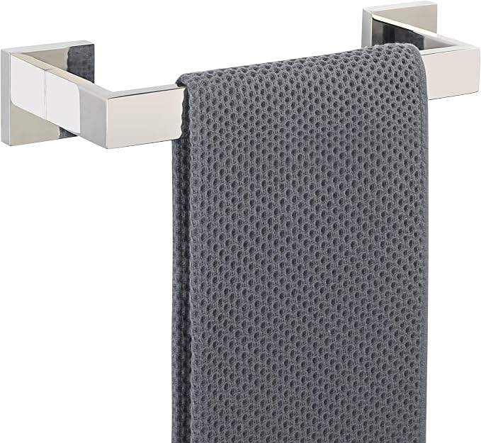 Alise Towel Bar Towel Rack for Bathroom Wall Mount 12 Inch,Polished Chrome | SUS304 Stainless Steel Bathroom Towel Holder, Full Square Towel Rod Towel Hanger for Bathroom Lavatory Kitchen