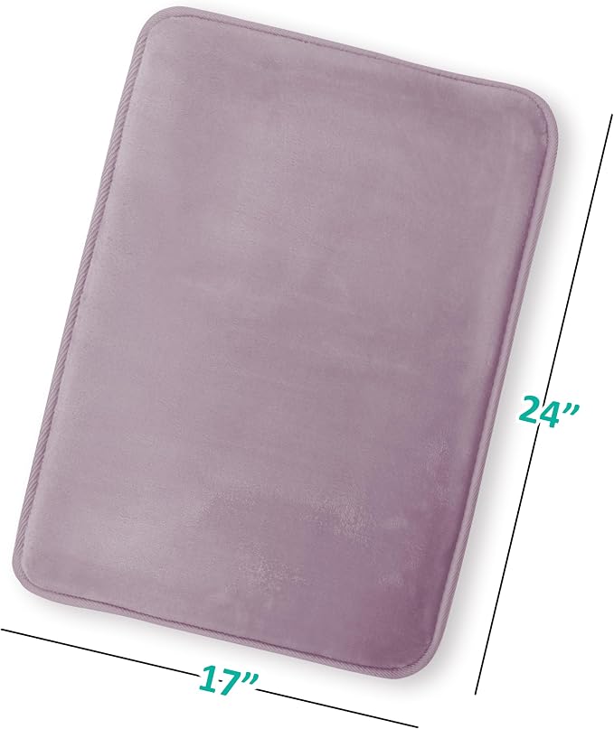 Clara Clark Bathroom Rugs, Velvet Memory Foam Bath Mat, Non-Slip Bath Rugs, Machine Wash, Dries Quickly, Ultra Soft Plush Bath Mats for Bathroom, 17 x 24, Dusty Purple