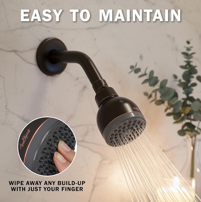 High Pressure Shower Head - 1.8 GPM - Oil-Rubbed Bronze | Best 3 Inch Wall Mount Bathroom Showerhead For Boosting Low Flow With Anti-Clog Nozzles, Adjustable Brass Ball Joint