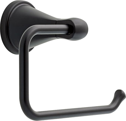 Delta Faucet Becker (1-Pack) Toilet Paper Holder, Matte Black, Wall Mounted Euro Hook Design BCK50-MB