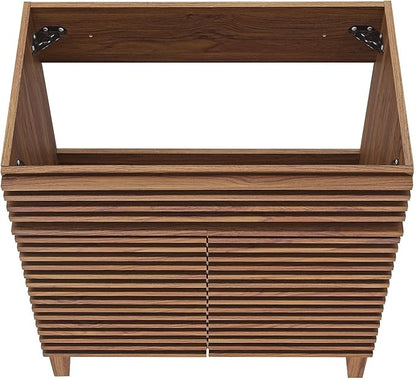 Modway Render 30" Bathroom Vanity in Walnut - Sink Basin Not Included