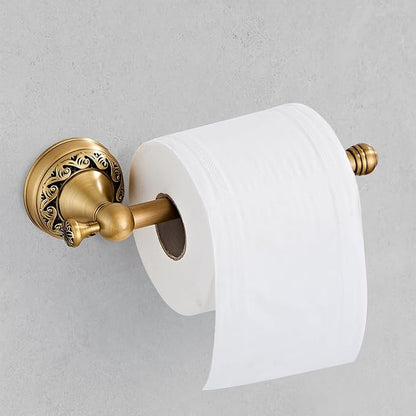 Antique Brass Toilet Paper Holder Hand Towel Ring, Brass Bathroom Accessories Set Towel Holder Toilet Paper Roll Holder, Antique Farmhouse Bathroom Hardware 2 Pieces Set Wall Mount Bronze