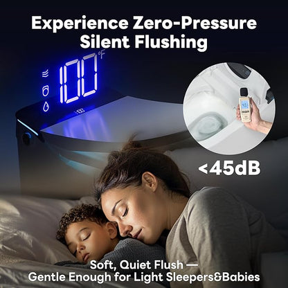CANEST Smart Toilet with Bidet Built in, Foam Dispenser, 1000g MaP Flushing, Full-Area Seat Sensor, Auto Temperature Control Heated Seat, Auto Open/Close, Foot Sensor, Deodorization, Remote(FC-002SE)