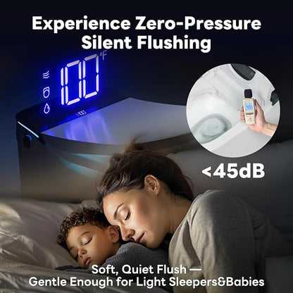CANEST Smart Toilet with Ultra-Micro Bubble Wash, Foam Dispenser(FC-002PRO) | 0.1s Instant Warm Water, 1000g MAP Flush, Full-Area Seat Sensor, Auto Temp Control, Auto Open/Close,Foot Sensor,Deodorization