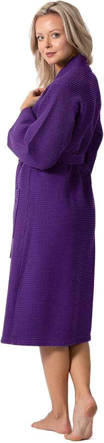 Waffle Knit Lightweight Kimono Spa & Bath Robes for Women - Quick Dry - Soft