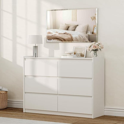 24"x36" Frameless Beveled Rectangular Bathroom Mirror for Over Sink | Broad coverage balances wider vanities and double-sink layouts, while polished edges keep the wall open, bright and refined