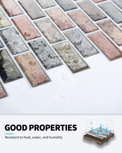 Art3d 10-Pack Marble Peel and Stick Backsplash, 12 x 12 Inch, Vintage Color | Strong Adhesion, Lightweight, Cuttable, Waterproof, Fadeless, Crack Resistant, for Kitchen, Bedroom, Ideal for Recently Moved