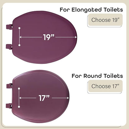 Soft Standard Vinyl Toilet Seat, Burgundy, 17 in | Toilet-Seat Construction: Contoured Seat Profile and Durable Finish Create a Polished Fixture Update.