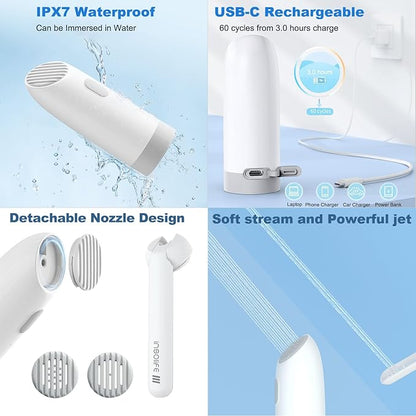 Portable Bidet | High Pressure Travel Bidets with Adapter | Rechargeable Portable Electric Bidets for Men & Women Cleaning | Portable Bidet for Travel
