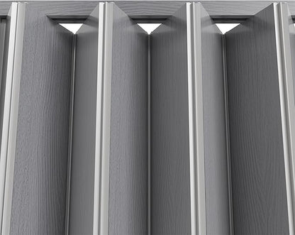 SmartStandard 36" x 80" Accordion Doors Interior, Double Walled, Grey | Easy to Assemble, Save Space, PVC Accordion Folding Doors for Closet Doorway Basement, with Track and Hardware