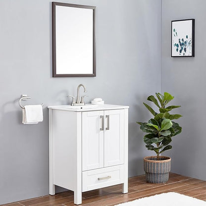 Lead-Free Commercial 2-Handle Brushed Nickel Bathroom Sink Faucet, 360° Swivel High-Arc Spout 4 Inch Centerset Lavatory Vanity Faucets Set for Bathroom Sink with Drain & Water Hoses, VLS10003BML-1