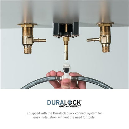 Moen Eva Oil-Rubbed Bronze Two-Handle High Arc Widespread Bathroom Sink Faucet for 3-Hole Setups with Valve Included, TV6420ORB