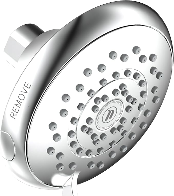 HealthGuard Showerhead - Niagara Conservation | Energy & Water Saving Showerhead (1.5 GPM) High-Efficiency Fixed Shower Head with Removalbe Face Plate in Chrome (N9415CH)