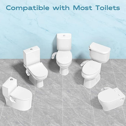 Ultra-Slim Bidet Dual Mode Bidet Attachment for Toilet, Bidet Toilet Seat Attachment with Pressure Controls(Feminine/Posterior Wash),Easy to install Design Non-Electric Bidet