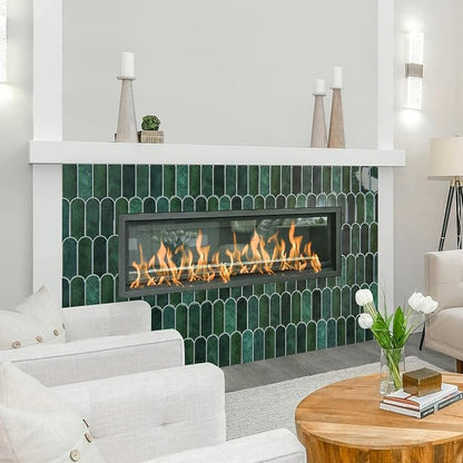 Art3d 10-Pack Arrowhead Design Tile Peel and Stick Backsplash, Dark Green | 12 x 12 Inch, Thickened Design, Heavy-Duty, Stain-Resistant, Durable, for Kitchen, Living Areas, Ideal for New Home Buyers