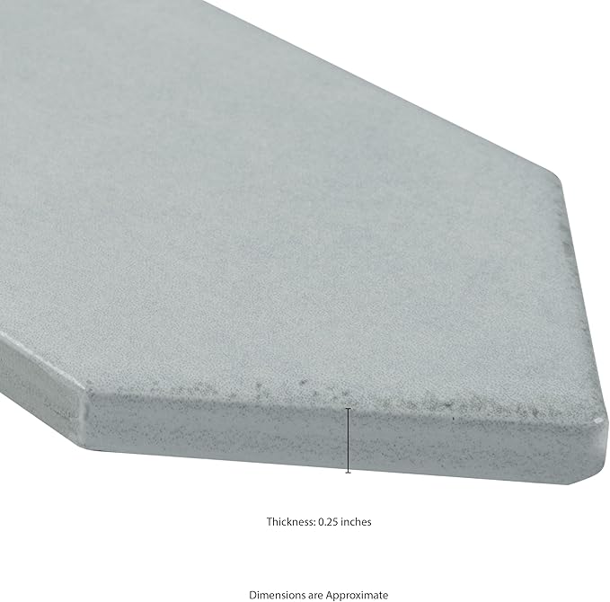 M S International Renzo Sky Glossy Ceramic Picket Wall Tile for Bathroom, Kitchen Backsplash, Accent, and Shower - Sample