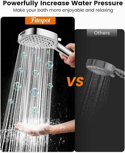 Filtered Shower Head with Handheld, High Pressure 7 Mode, Anti-clog Nozzles, Built-in Power Wash to Clean Tub, Handheld Shower Head with Filters for Hard Water, Remove Chlorine - Reduce Dry Itchy Skin