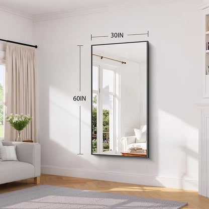 Koonmi Black Bathroom Mirror for Over Sink,Metal Framed 30"x60" Wall Mirror
