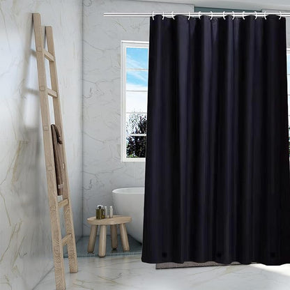Black Shower Curtain Liner 3 Pack, 4G PEVA Shower Liner, Plastic Peva Waterproof Shower Curtains, 72x72 inch with Grommet Holes 3 Magnetic Weights