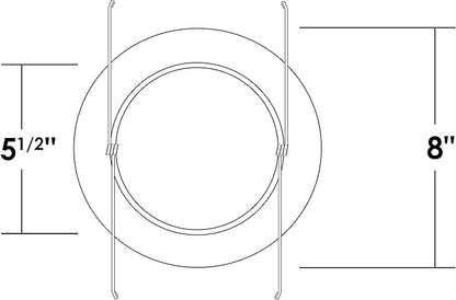 NICOR Lighting 6 inch Oil-Rubbed Bronze Recessed Shower Trim with Albalite Lens (17505OB)