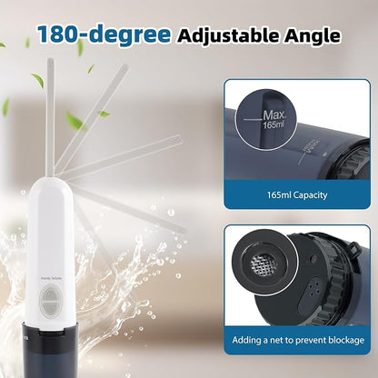 Hibbent Portable Bidet for Travel, High Pressure Handheld Electric Sprayer, Rechargeable Travel Bidet for Women & Men, Personal Hygiene Cleaning, Soothing Postpartum Care, Black