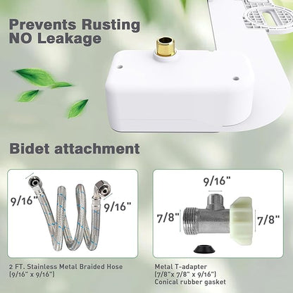 Bidet Attachment for Toilet - Non-Electric Self-Cleaning Dual Nozzles (Feminine & Rear Wash), Adjustable Water Pressure Control, Fresh Cold Water Sprayer
