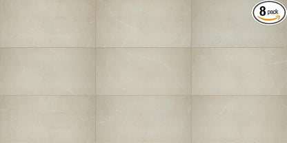Daltile Perpetuo 12" x 24" Glazed Ceramic Flat Wall Tile in Satin Elegant Beige (8 pieces per carton) (15.52 sqft per carton)