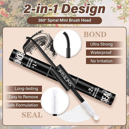 JMS&JMS Fairy Lash Clusters Kit Natural Cluster Lashes Invisible Band Manga Lashes with Lash Bond and Seal Eyelash Applictor Anime Lash Lash Extension Kit for Beginner (Fairy-8-18mix)