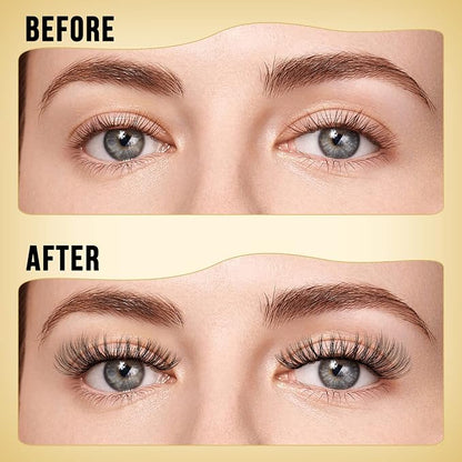 QUEWEL Lash Clusters 320Pcs 20D C Curl Lash Cluster Eyelash Extensions | Cluster Lashes Mix12-18mm Individual Eyelashes Clusters Wispy Lash Clusters Thin Band Soft to Use at Home (20D C Mix12-18)