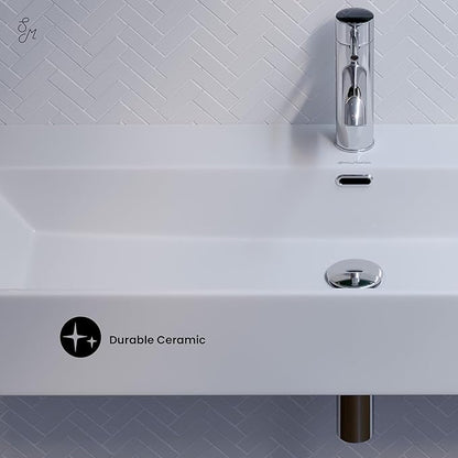 Claire 40” Rectangle Wall-Mount Bathroom Sink