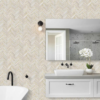 STICKGOO Herringbone Tile Peel and Stick Backsplash for Kitchen&Bathroom
