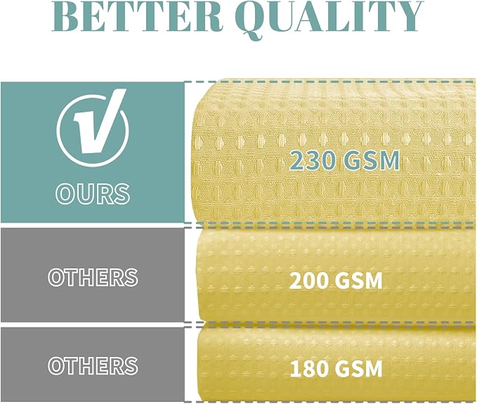 eachope No Hook Long Waffle Shower Curtain, Snap-in Liner, 71x86 in, Yellow | 230 GSM waffle weave fabric, waterproof liner set with 2 bottom magnets, mesh top window, washable, for bathroom or hotel use