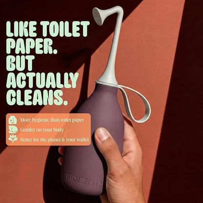 Butt & Intimate Shower 3.0 – Mobile Travel Bidet & Sustainable Intimate Shower, Replaces Wet Wipes, Saves Toilet Paper, Portable Handheld Bidet, Travel Bag Included, BPA-Free - Royal Ruby