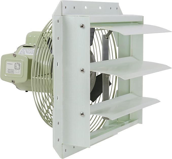 iLiving 12-Inch Corrosion Resistance Shutter Exhaust Fan, Single Speed