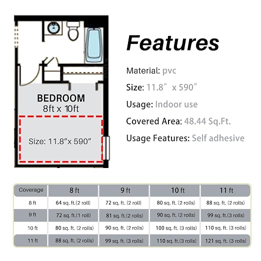 Wood Grain Peel and Stick Floor Tiles 11.8"x590" Hazy Blue | Wood-look non-slip vinyl for renters & DIY, easy cut, fewer seams, low upkeep, budget multi-surface floor guard