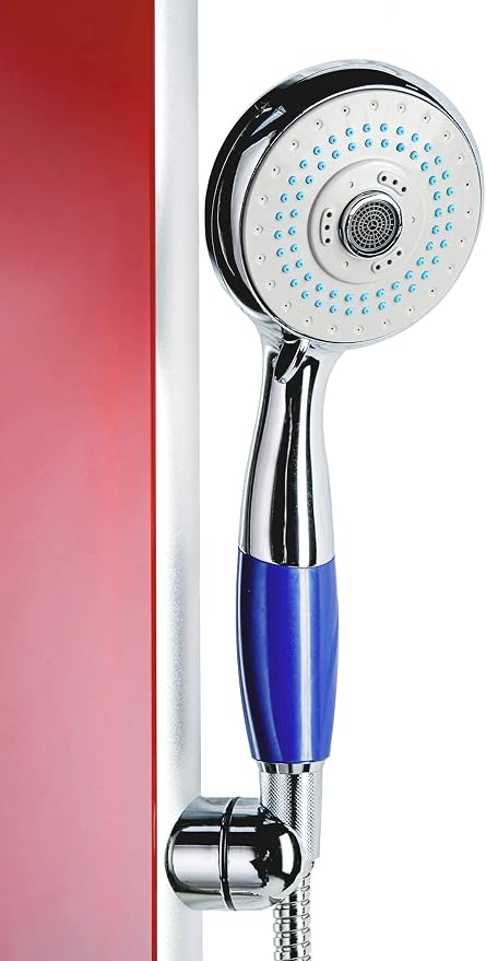 Blue Ocean 52" Aluminum SPA392R Shower Panel Tower System with Rainfall Shower Head and 8 Adjustable Massage Jets (Ruby Red)