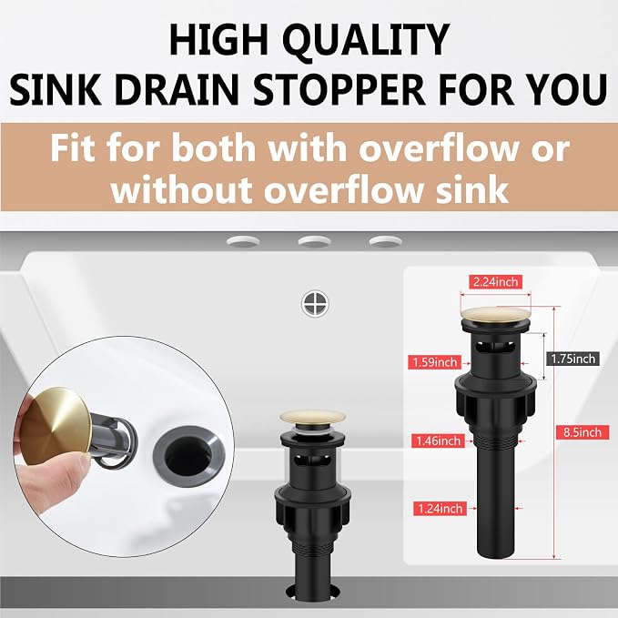 Brushed Gold Waterfall Bathroom Faucet 4 Inch Centerset,2-Handle | Stainless Steel 3-Hole Deck-Mount Design Includes Supply Lines and Pop-Up Drain for a Complete Vanity Installation